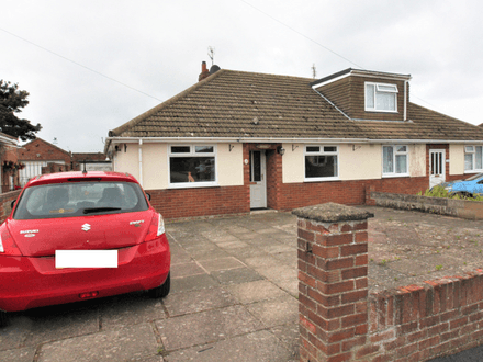Three Bedroom Semi-detached bungalow with approx 70ft rear garden
